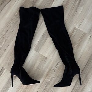 H&M knee high suede black boots